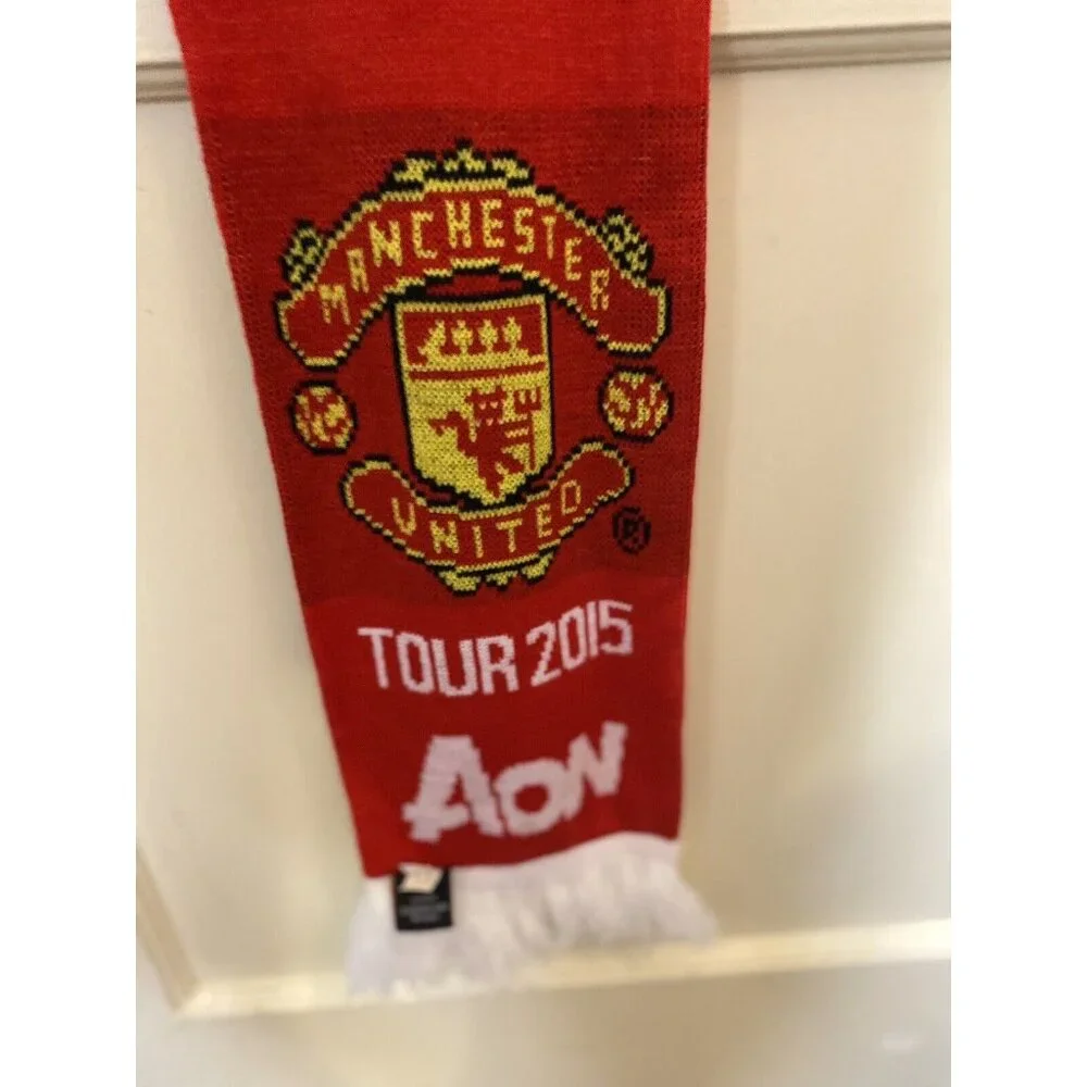 Manchester United Scarf Official Tour 2015 AON Muffler Acrylic EUC